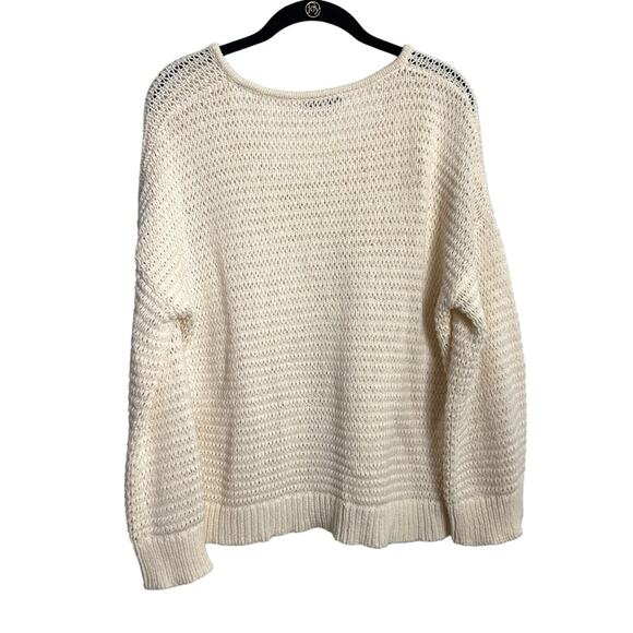 Madewell Link Stitch Oversized perfect Beach Sweater Size Small EUC - Picture 4 of 5